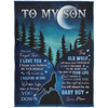 To Son Wolf Blanket FLL Arctic Fleece Blanket 60x80