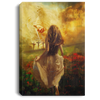Jesus Run to the beautiful world Vertical Canvas Art