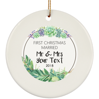 Personalized Christmas & Thanksgiving Ceramic Ornament 12 - designfullprint