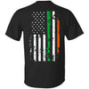 Irish Shop Gift For Army Gifts for Police Officers Law Enforcement Irish Police Officer American Flag T-shirt