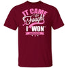 It Came We Fought I Won Survivor – Breast Cancer Cotton Shirt