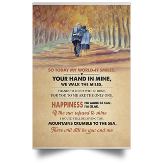 Poster Gift For Led Zeppelin Fan Anniversary Gifts Your Hand In Mine Canvas or Poster HG