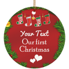 Personalized Ceramic Circle Ornament 2 - designfullprint