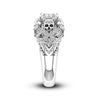 Crystal Gothic Skull Luxury Engagement Ring