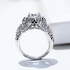 Crystal Gothic Skull Luxury Engagement Ring