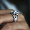 Crystal Gothic Skull Luxury Engagement Ring