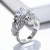 Crystal Gothic Skull Luxury Engagement Ring