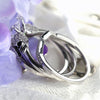 Crystal Classic Silver Skull CZ Ring