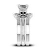Crystal Classic Silver Skull CZ Ring