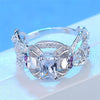 Purple Crystal Skull CZ Wedding Ring