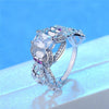 Purple Crystal Skull CZ Wedding Ring