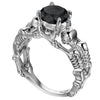 Multi-Color Stone CZ Skull Wedding Rings