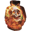 Fire Flower Skull Hoodies - designfullprint