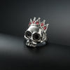 Stainless Steel Pink Crown Skull Ring