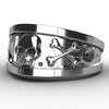 Punk Rock Skull Bone Cross Ring