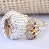 Elegant Rose Zircon Stone Skull Ring