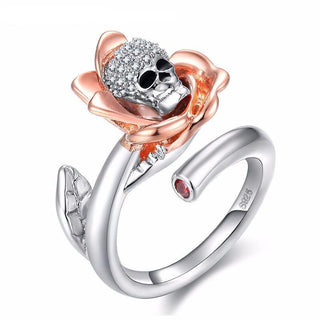 Elegant Skeleton Skull Ring - designfullprint