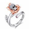 Elegant Skeleton Skull Ring - designfullprint
