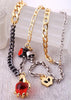 Personalized Skull Heart Long Chain Necklace