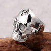 Hollow Cross Star Skull Ring