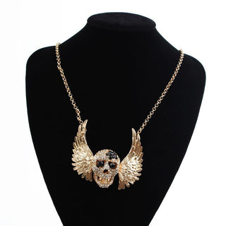 Angel Skeleton Hollow Skull Head Necklaces