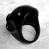 Ghost Head Ring Black Skull Ring