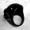 Ghost Head Ring Black Skull Ring