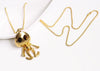 Big Eyes Alien Skull Bone Necklace