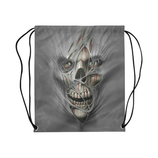 Ripped Skull Printed Drawstring Bags