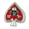 Red Heart Ace Skull Bone Ring