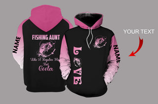 Fishing Gifts Fishing Aunt Personalized US Unisex Size Hoodie