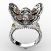Fashion Gothic Style Butterfly Skull Ring