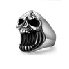 Skull Skeleton Scar Jaw Stainless Steel Rings - designfullprint