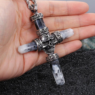 Retro Cross Skull Stainless Steel  Pendant