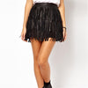 Sexy A-line Retro Faux Suede Leather Short Skirts - designfullprint