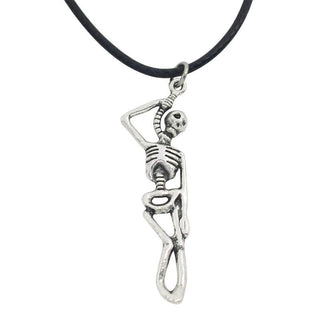 Walking Dead Ghost Zombie Leather Skull Necklace