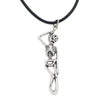 Walking Dead Ghost Zombie Leather Skull Necklace