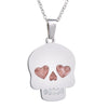 Multi-Color Heart Eyes Skull Pendant Necklaces