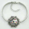 Sugar Skull Glass Dome Lace Bracelet