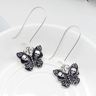 Vintage Punk Gothic Skull Butterfly Earrings