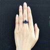 Crystal Heart Skull Wedding Ring