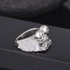 Antique Rock Silver Punk Skull Biker Ring