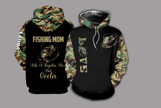 Fishing Gifts For Mom Mother Day Gift Fishing Mom Camo Personalized US Unisex Size Hoodie