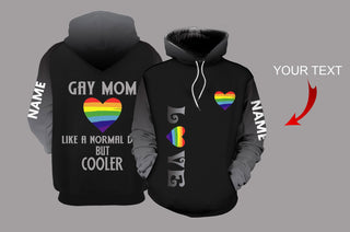 Pride Gift For LGBT Gift For Mom Gay Mom Personalized US Unisex Size Hoodie Mother Day Gift