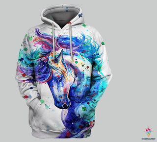 Unicorn Paint 3D Hoodie LH