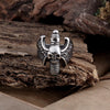 Titanium Skull Wings Bullet Ring