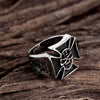 Stainless Steel Cross Skull Black Rings