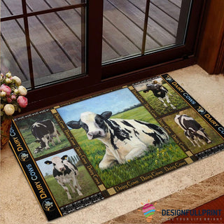 Dairy Cows Rubber Base Doormat HG