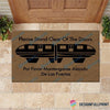 Black Please Stand Clear Of The Door Coir Pattern All Over Printing Doormat HG Por Favor Mantente Alejada De Las Puertas Felpudo