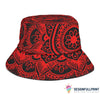 Skull Gift Red Skull Mandala Bucket Hat HG